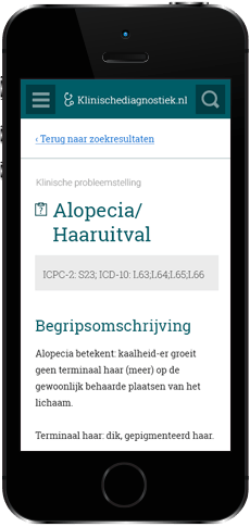 De website van Klinischediagnostiek.nl op de iPhone